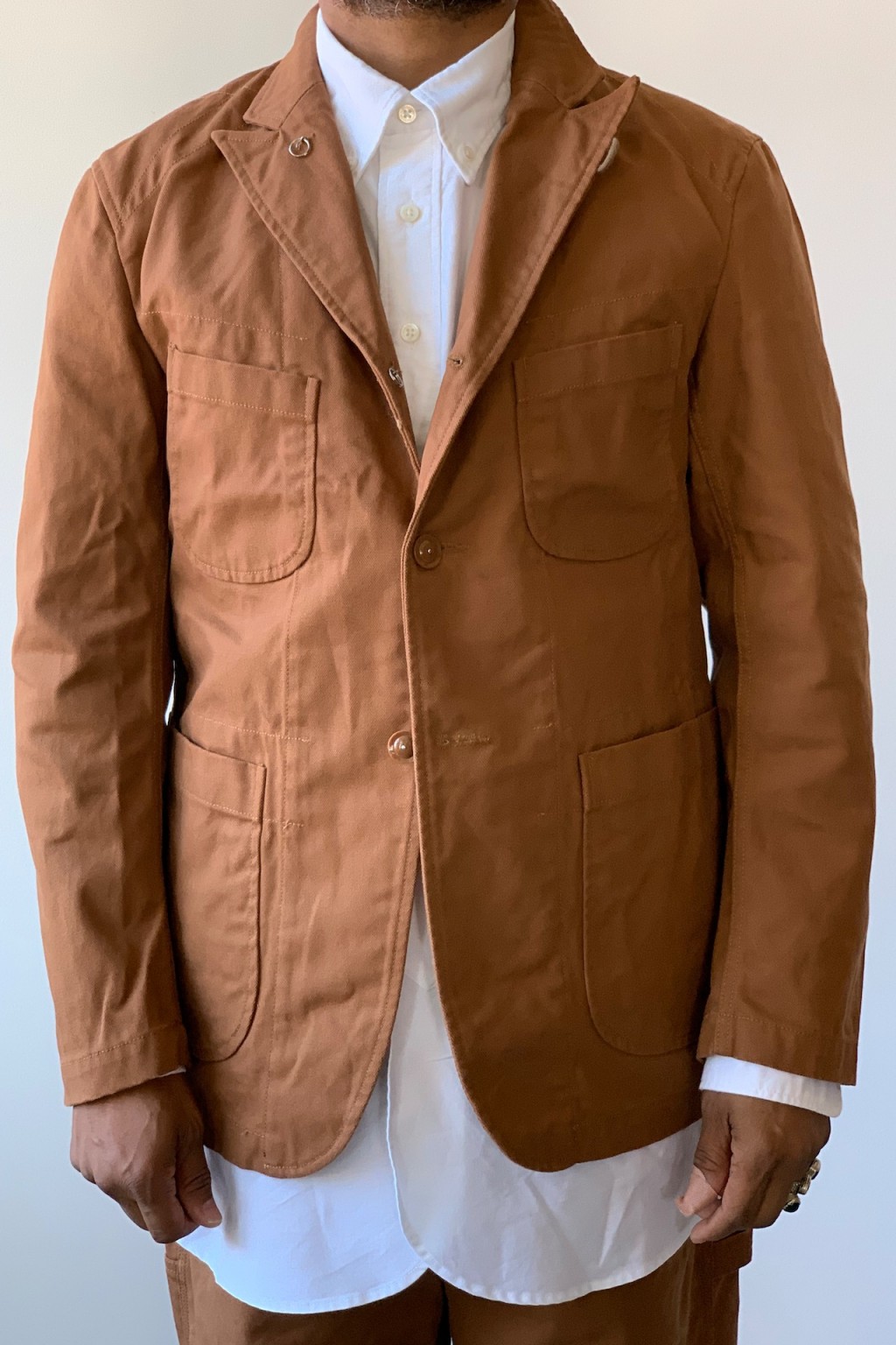 Engineered Garments Bedford Jacket Brown 120z Duck Canvas - Made