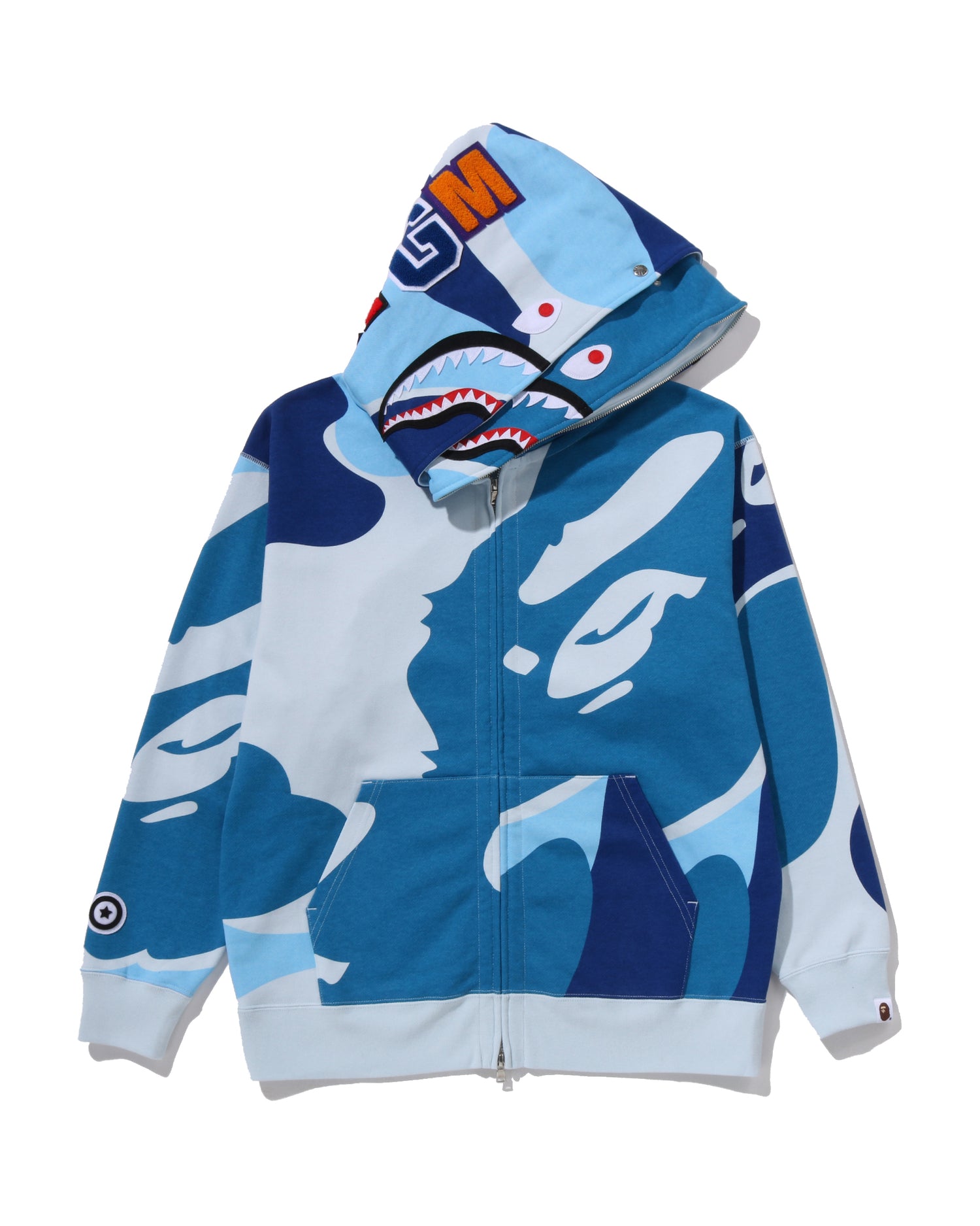 A BATHING APE® Mega Abc Camo Double Shark Relaxed Fit Full Zip