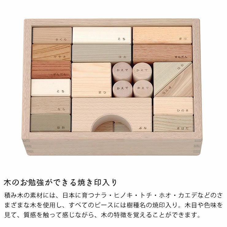オークヴィレッジ木のおもちゃ 寄木の積み木 グッドトイ選定商品