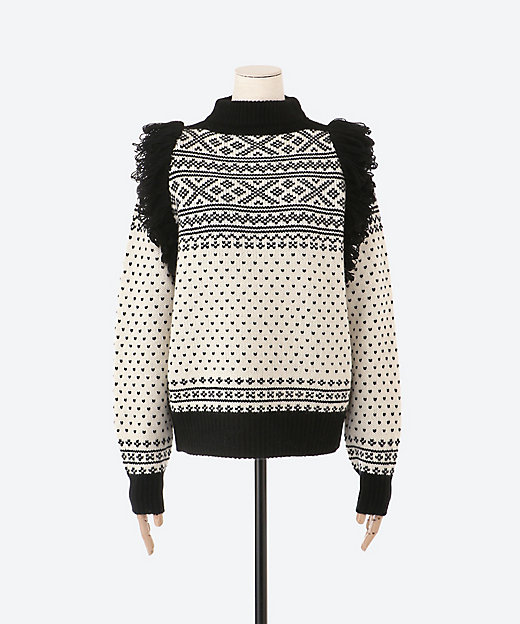 NORDIC FRINGE SWEATER | HYKE (Women)/ハイク