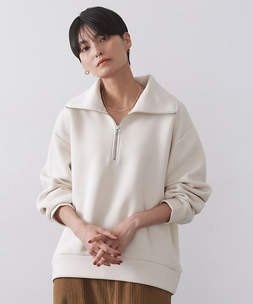 ハーフジップトップス／セットアップ対応可【洗濯機OK