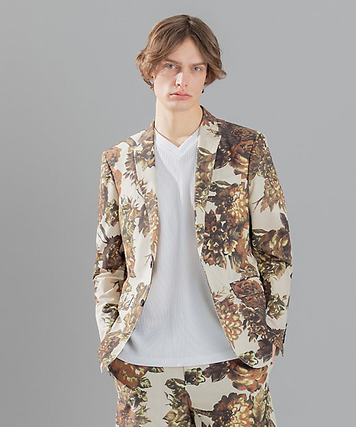 クールドッツストレッチ花柄 ジャケット（JKJHSM0501