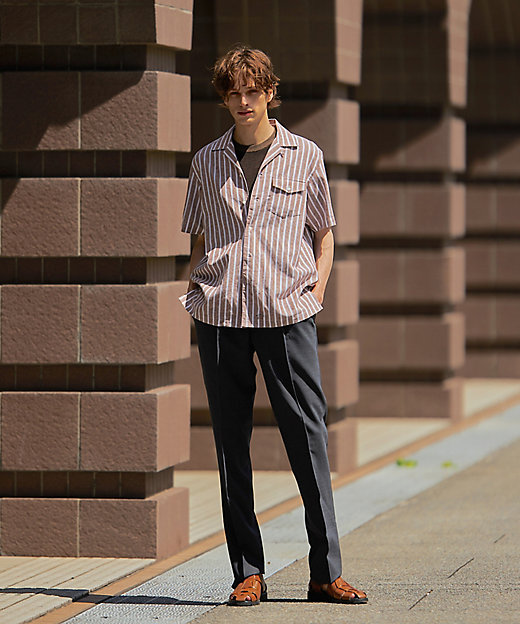 WEB限定】【ストレッチ ／ ウォッシャブル可】ワンタックスラックス