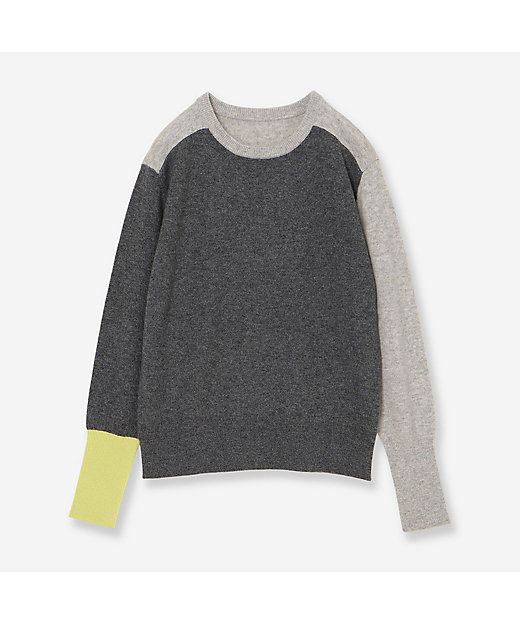 カシミヤ100％】カラーブロックニット（81136555） | R-ISM