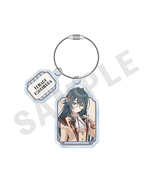 ☆【予約商品】ワイヤーアクリルキーホルダー めがね×ラテコーデver