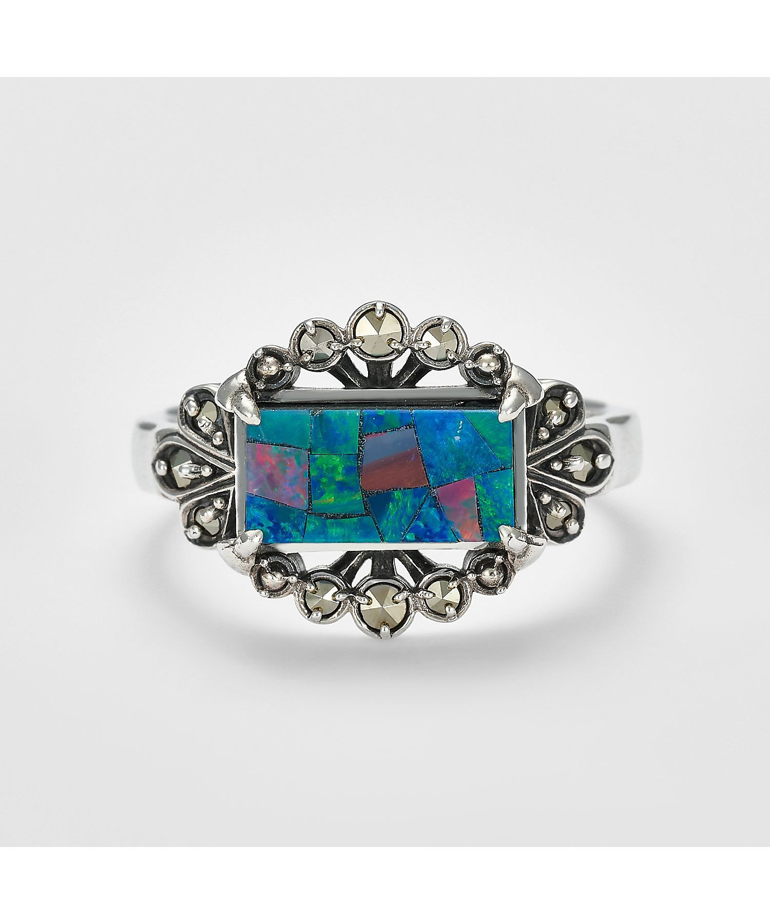 シルバーモザイクオパール／パイライトリング | agete/アガット | 三越