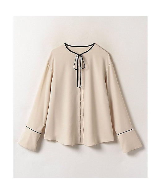 ジョーゼットホソパイピングブラウス | allureville (Women