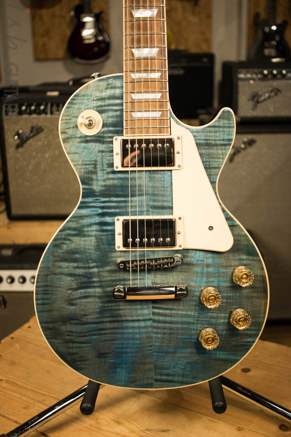 Gibson Traditional Les Paul 100 2015 Ocean Blue – Ish Guitars