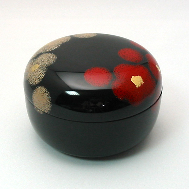 ボンボニエール 紅白華 漆塗りキャンディーボックス 漆器の井助