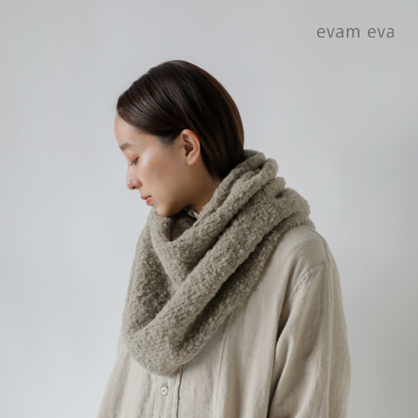 evam eva エヴァムエヴァ アルパカ ウール スヌード e253g182 | iroma