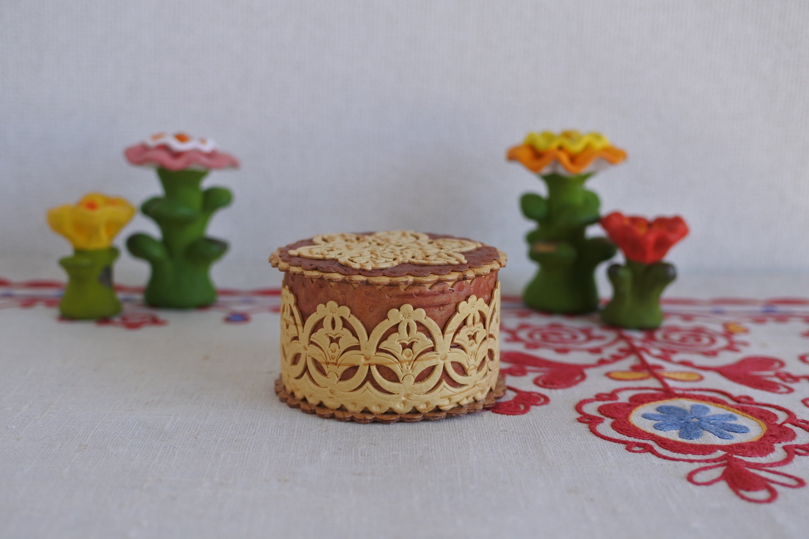 白樺細工ベレスタ ボックス 小箱 白樺樹皮 アクセサリーケース