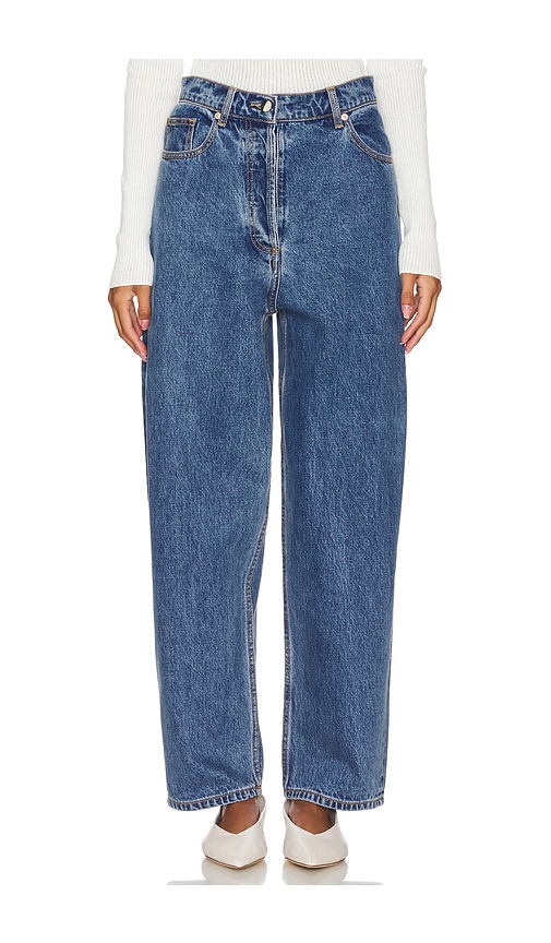 Ronny Kobo Crawford Straight Leg Jeans in Light Wash Blue | REVOLVE