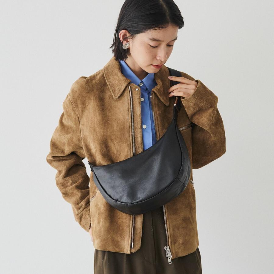 russet（ラシット） ソフトレザーラウンドショルダーバッグ〈UNISEX