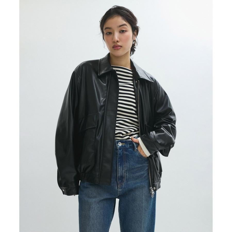 ADAM ET ROPE'（アダムエロペ） シンセティックレザーブルゾン