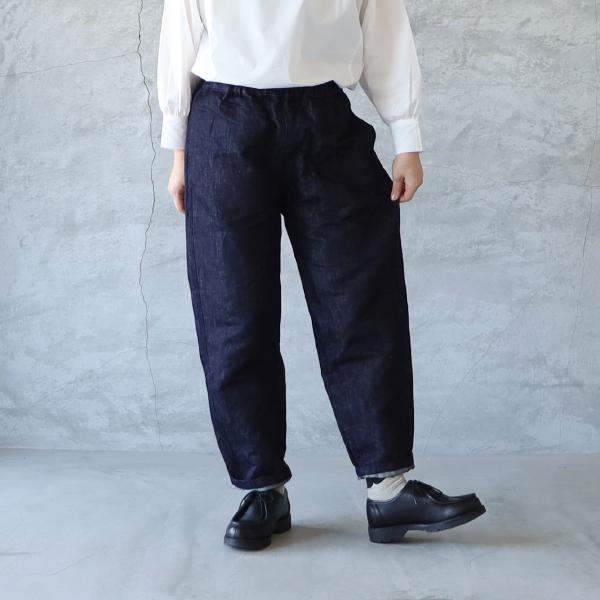 soi-e ソワ コットンリネンデニムパンツ 日本製 ゆうパック発送 23SS