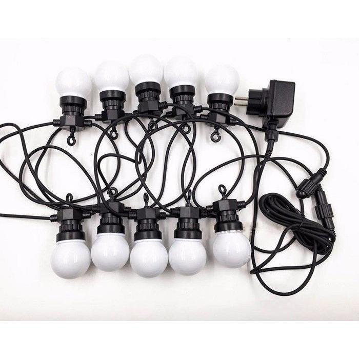 大人気！防水 10灯/8M ブラック/ホワイトボールタイプ G50 LED