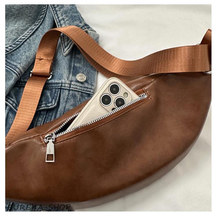 ボディバッグ レザー バッグ レディース ブラウン メンズ 斜めがけ