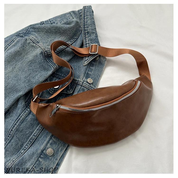 ボディバッグ レザー バッグ レディース ブラウン メンズ 斜めがけ