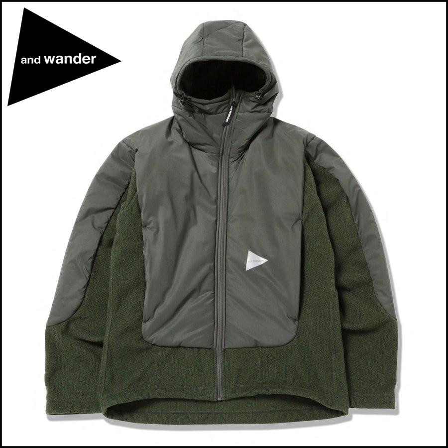 and wander（アンドワンダー） ポイント10% トップフリースジャケット