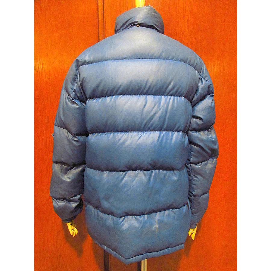 ビンテージ70's○CAMP7ナイロンダウンジャケット青○221222j1-m-jk-dwn