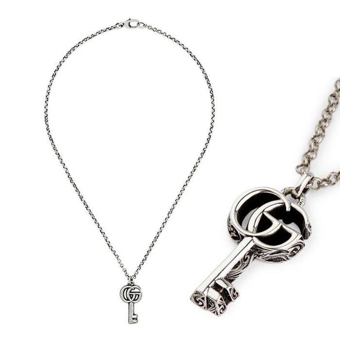 GUCCI（グッチ） ダブルG キー ネックレス 627757 J8400 0701 メンズ