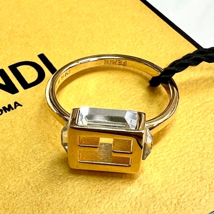 FENDI（フェンディ） バゲット リング ストーン 8AH813 ゴールド