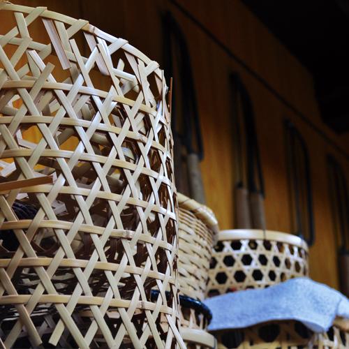 受注生産 別府竹細工 八つ目(八ツ目)編み 収納かご 263mm×263mm×高さ