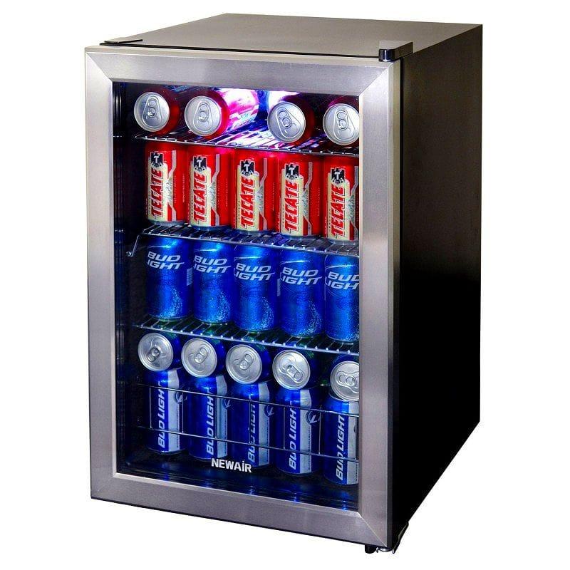 冷蔵庫 90缶 ガラスドア ステンレス ミニバー ビバレッジクーラー