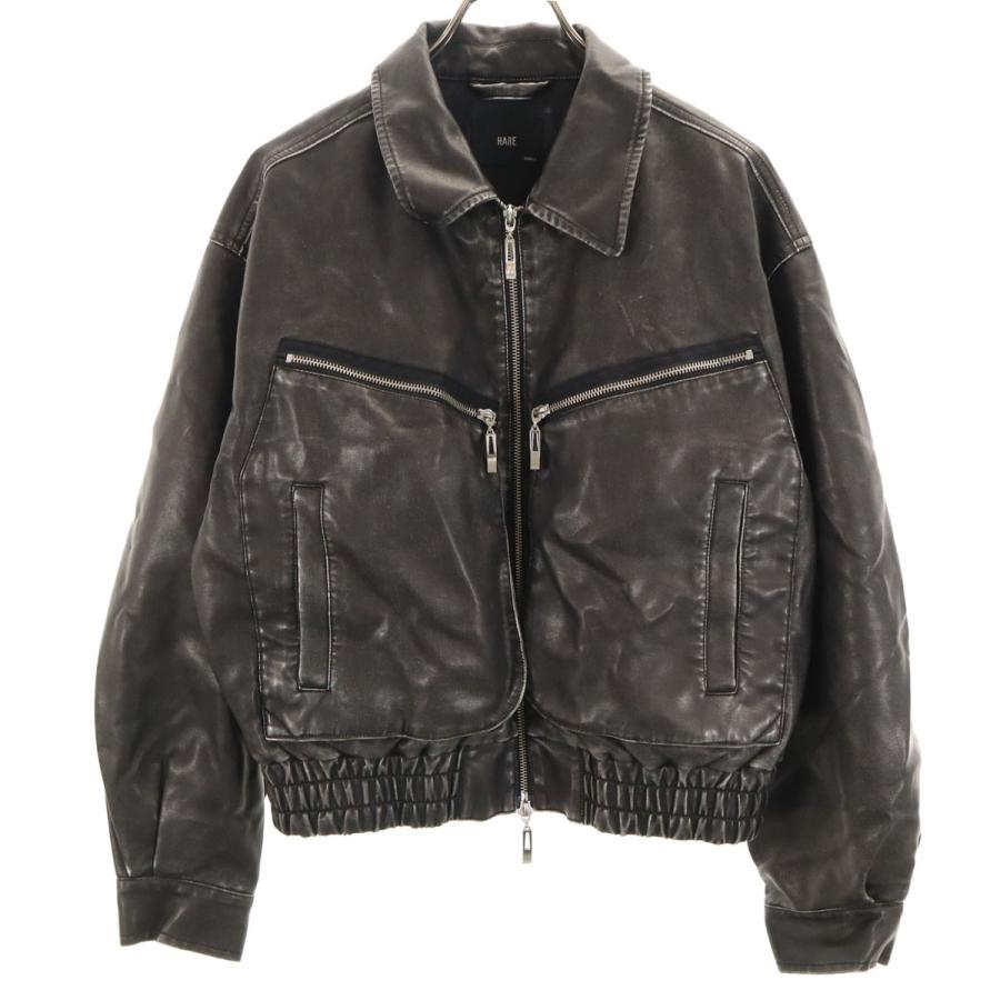 HARE（ハレ） フェイク レザージャケット S ダークブラウン メンズ