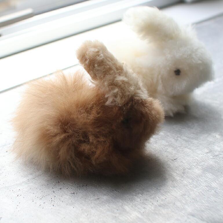 ぬいぐるみ うさぎ アルパカ 原毛 ハンドメイド ペルー MAITE マイテ