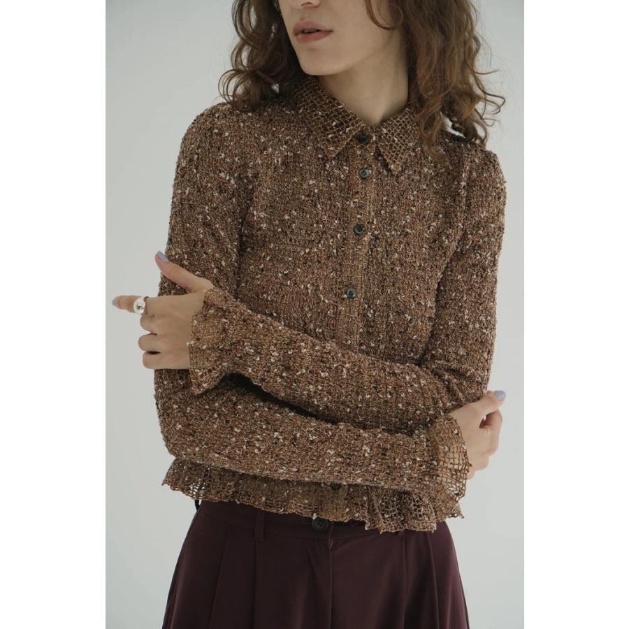 CLANE（クラネ） 正規商品 シャツ トップス ミックス メッシュ