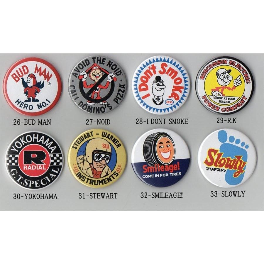 ビッグ 缶バッチ お好きな柄 5個セット モーター アドバタイジング