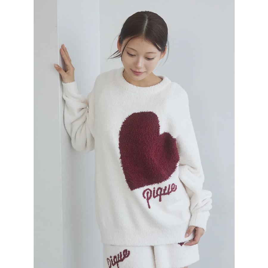 gelato pique（ジェラートピケ） ハートジャガードプルオーバー