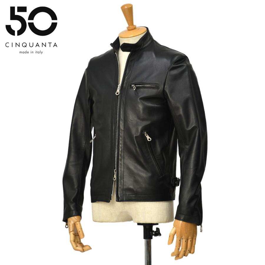 CINQUANTA【チンクアンタ】シングルライダースジャケット H502 1010