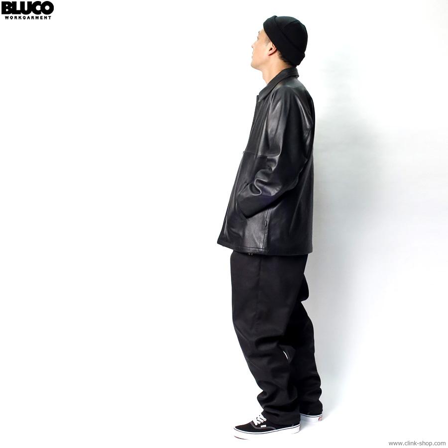 BLUCO（ブルコ） BLUCO LEATHER COACH JACKET (BLACK) [147-31-008