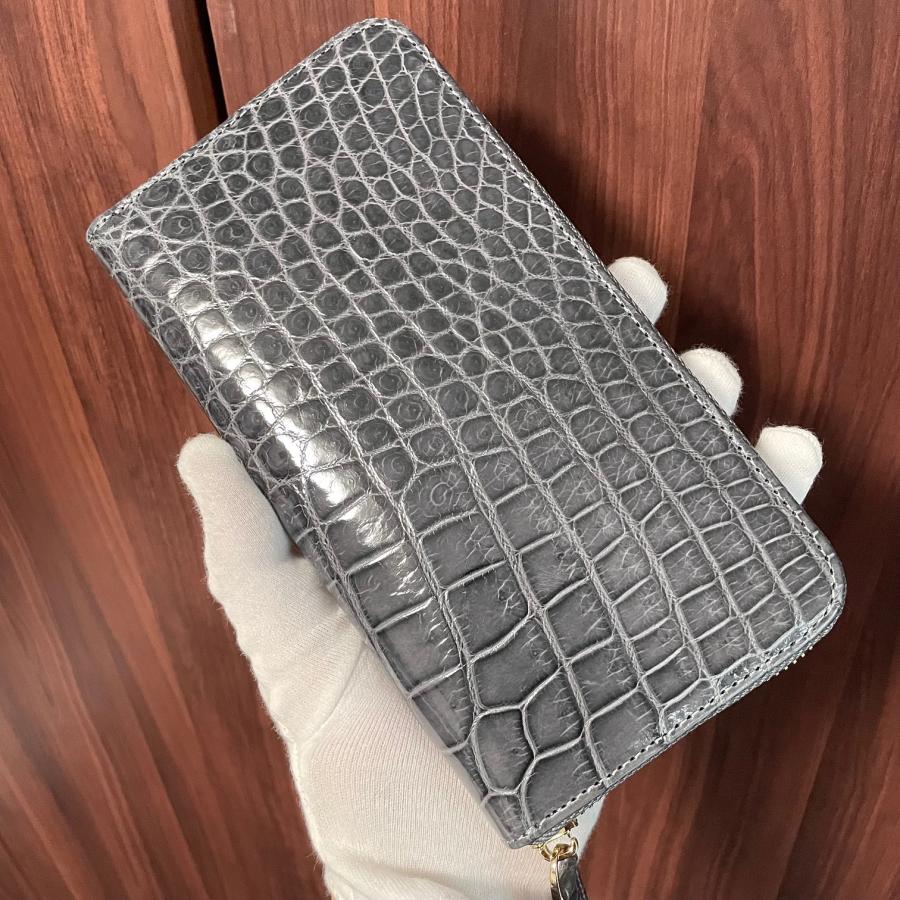 クロコダイル長財布 メンズ長財布 2125 人気 One piece 一枚革 ワニ革