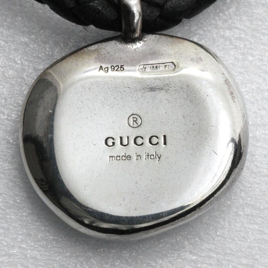 GUCCI（グッチ） クレスト 紋章 ネックレス シルバー925 黒 約12.1g