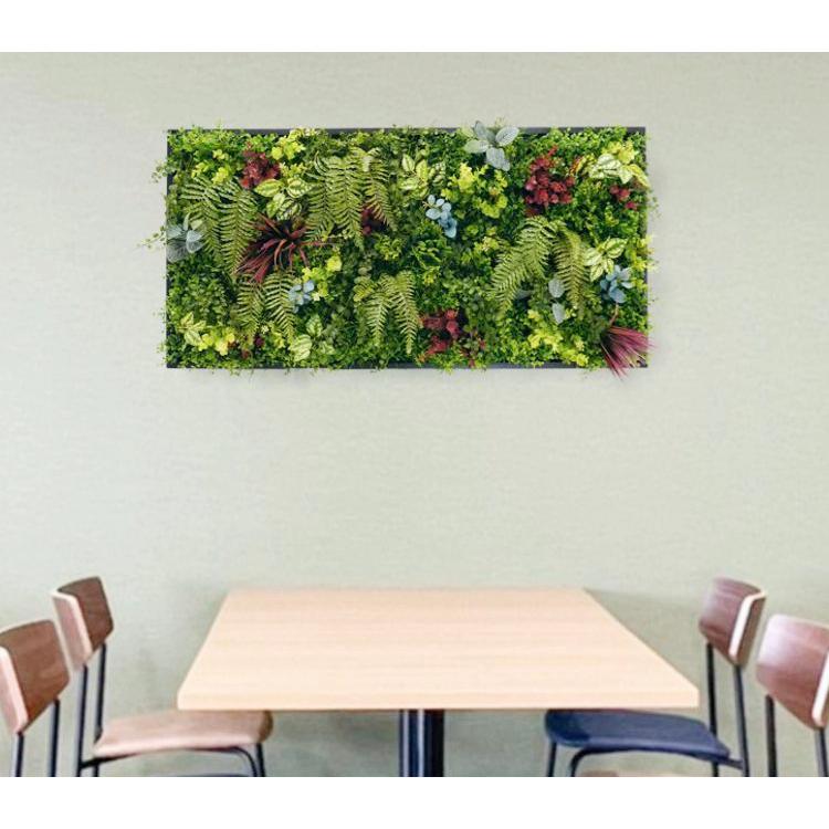 フェイクグリーンの壁掛け ウォールグリーン (造花 シダ系 お洒落 額縁