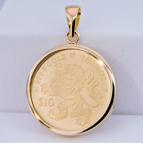 純金1/20オンス 獅子 Lion ライオン コイン 金貨 ペンダントトップ