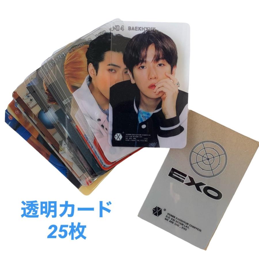 EXO エクソ 透明 トレカ カード 25p 韓流 グッズ gi023-1 : アンジー