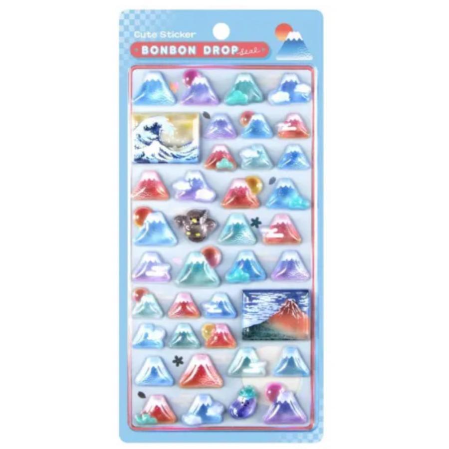 Q-LiA（クーリア） 正規品 ボンボンドロップシール 和柄 シール 富士山