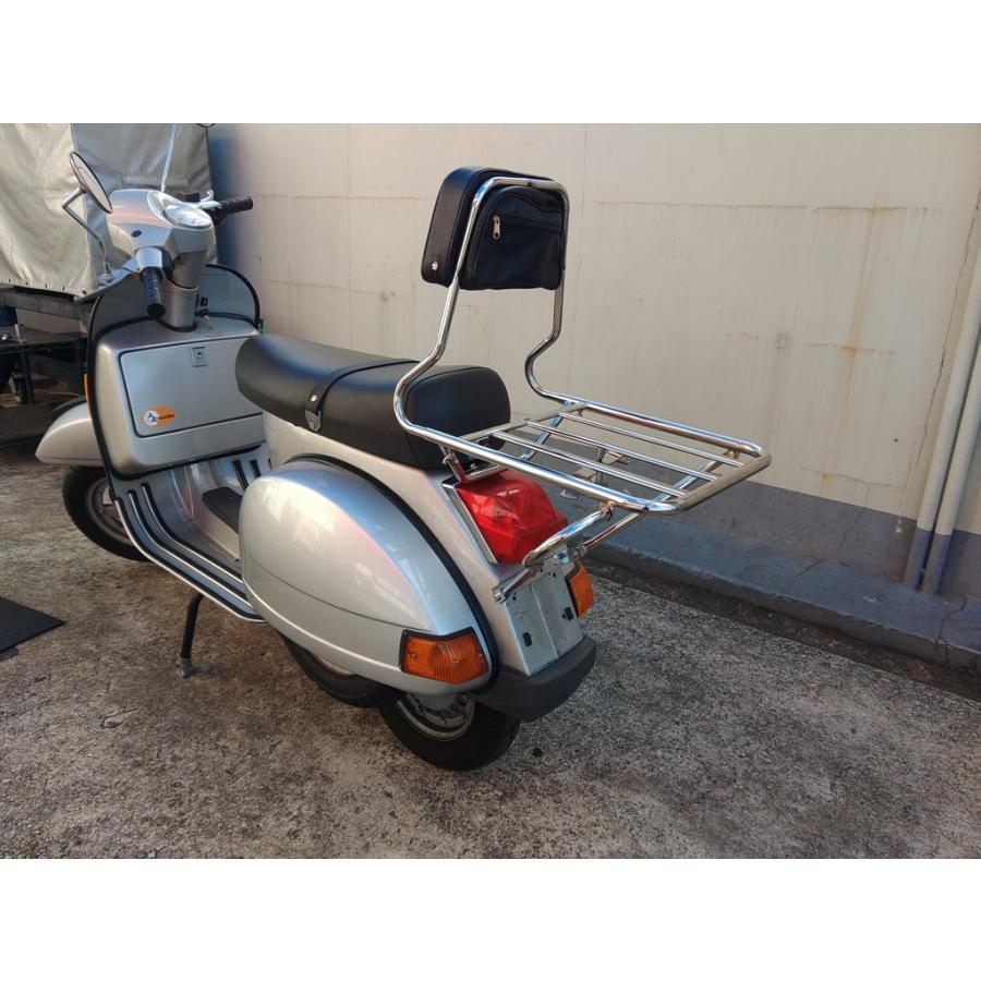 バックレスト付き リアフラットキャリア VESPA P / PX ステンレス
