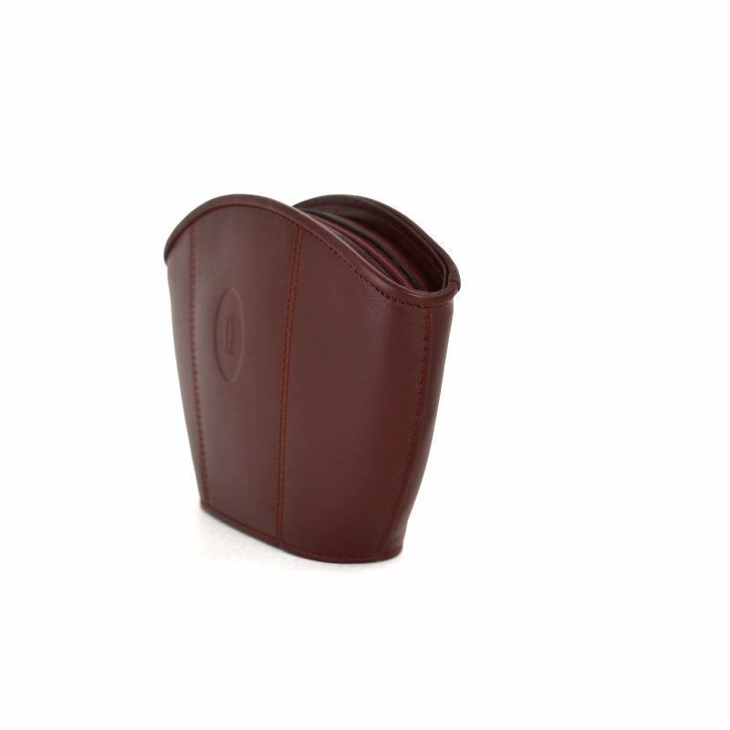 MUST DE CARTIER カルティエ ポーチ マストライン ボルドー レザー