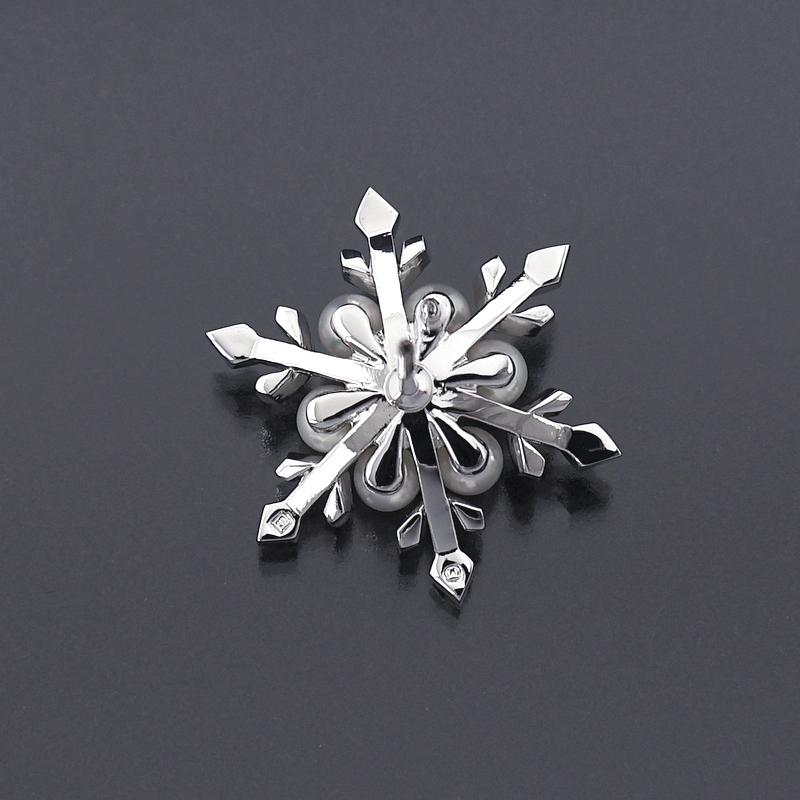 ミキモト ブローチ 雪の結晶 シルバー パール タックピン ジュエリー
