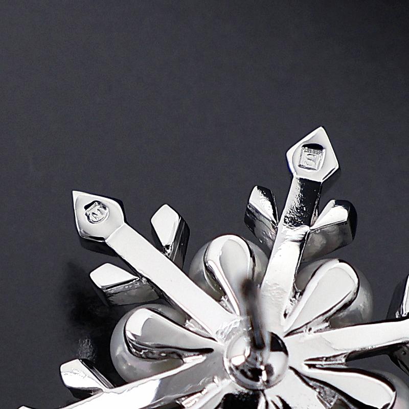 ミキモト ブローチ 雪の結晶 シルバー パール タックピン ジュエリー