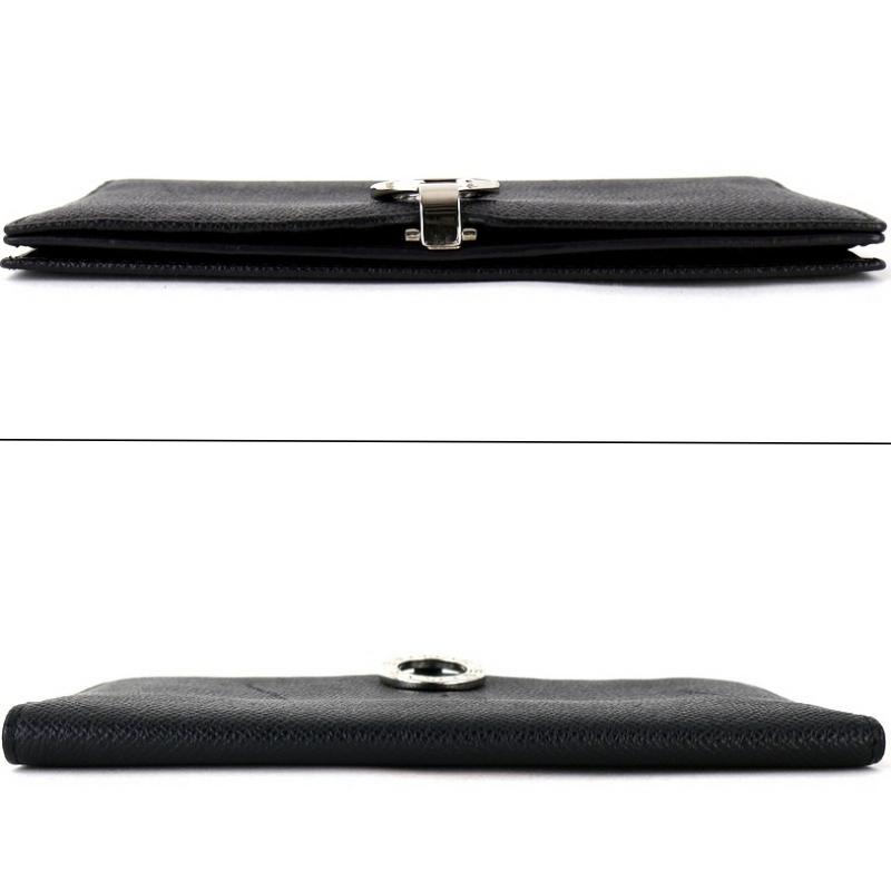 BVLGARI（ブルガリ） 財布 二つ折り長財布 札入れ ロゴクリップ レザー