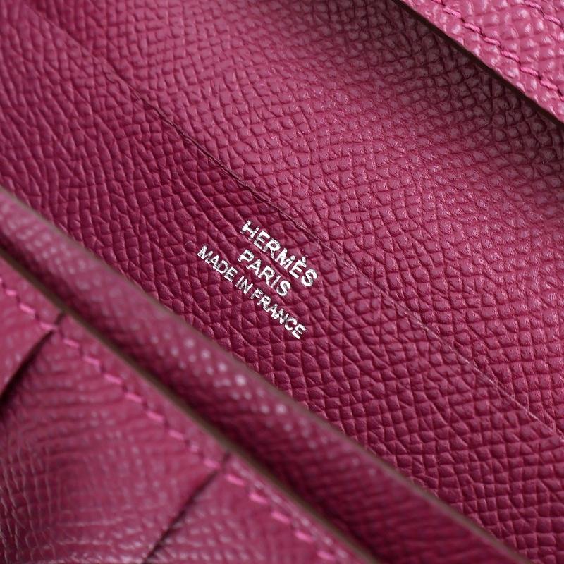 Bearn エルメス 財布 ベアン スフレ パープル系 シルバー金具 二つ折り
