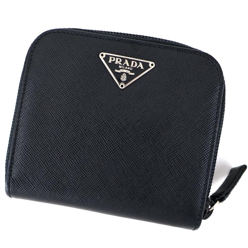 PRADA（プラダ） 財布 2つ折り財布 サフィアーノレザー コンパクト