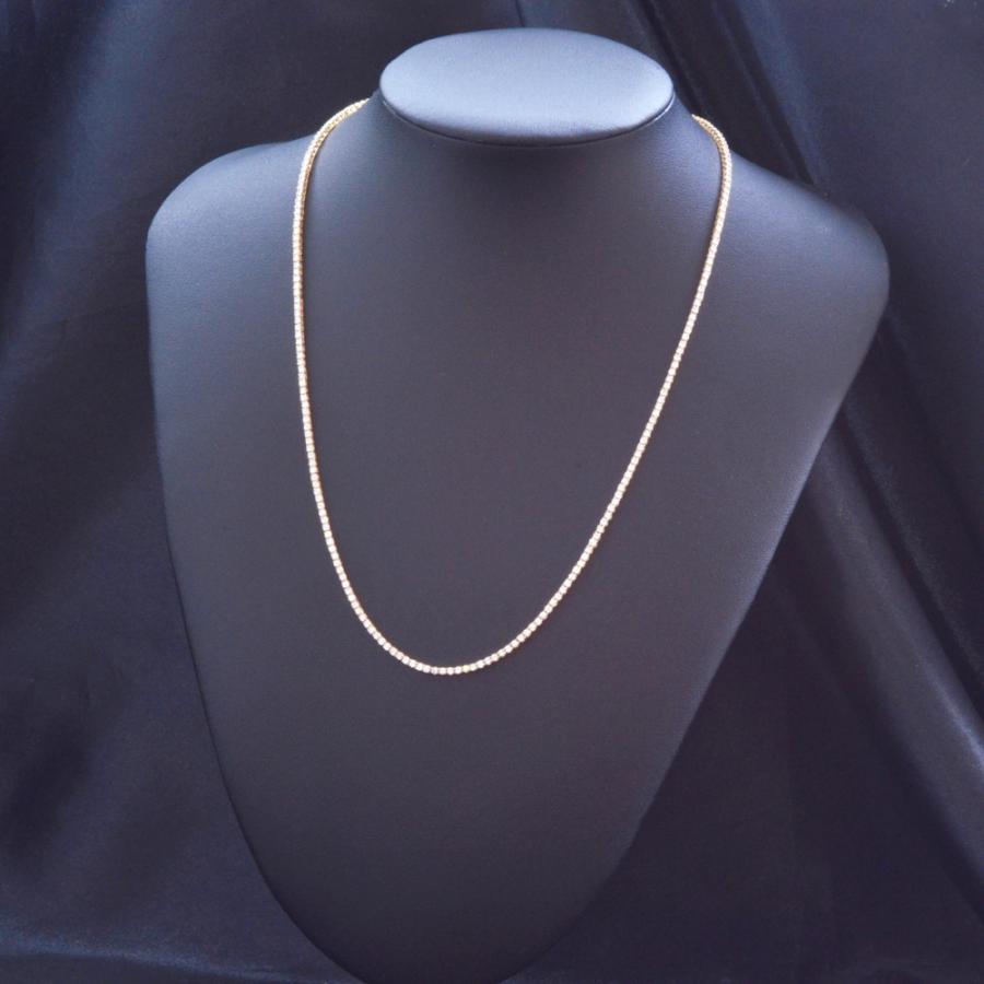 テニスネックレス メンズ K18 18K 18金 ダイヤモンド 5カラット 50cm