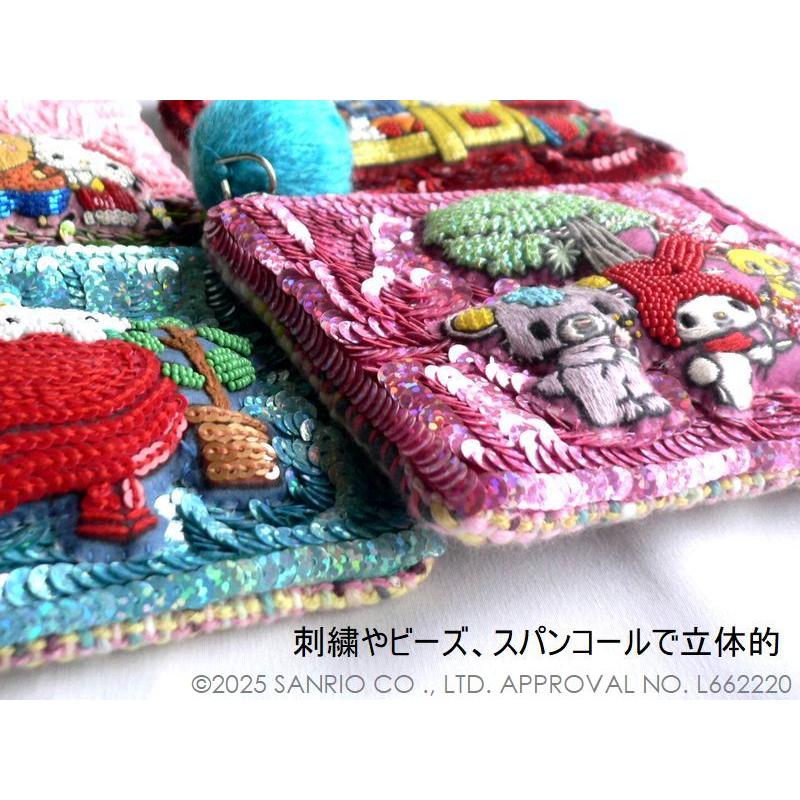 tamao world（タマオワールド） スパンコール 刺繍 ポーチ SANRIO
